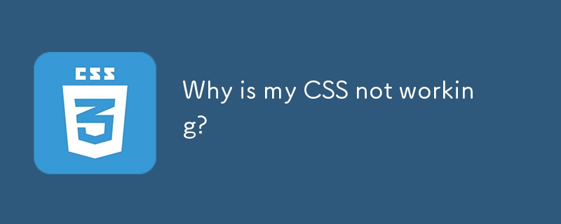 Why is my CSS not working?-CSS Tutorial-php.cn
