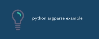 python argparse example-Python Tutorial-php.cn