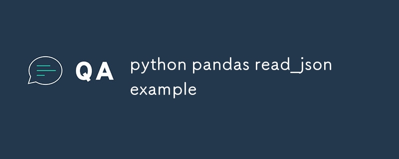 python pandas read_json示例-Python教學-PHP中文網
