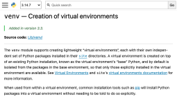 Python venv 文档继续明确轻量虚拟环境边界