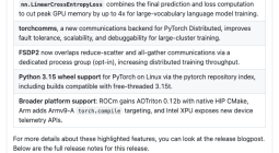 PyTorch 2.13 更新：Python 3.15 wheel 支持与 ROCm 已知回归