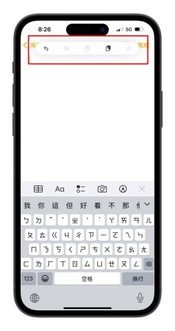 iPhone三指手势教程界面显示还原和重做工具条