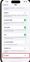 iPhone辅助触控自定操作页面,显示轻点两下和长按选项