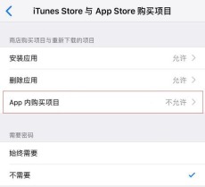 iTunes Store 与 App Store 购买项目页面显示 App 内购买项目为不允许