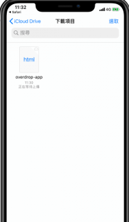 文件 App 中打开 iCloud 云盘下载项目文件夹并显示下载文件