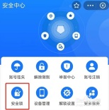 支付宝安全中心显示安全锁入口