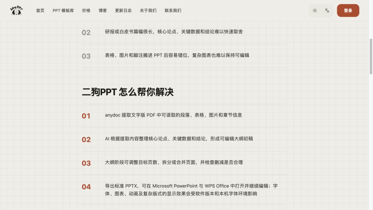 PDF内容提取、整理大纲和导出PPTX说明