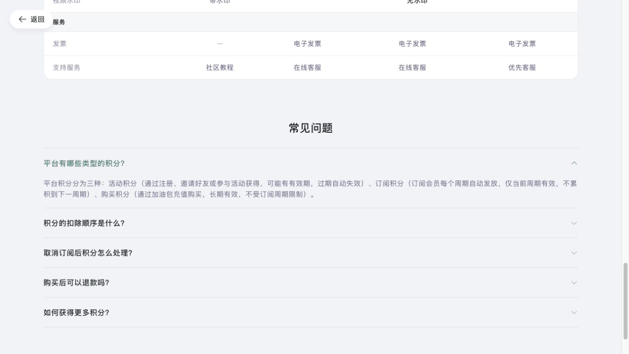 VibeKnow积分类型和有效期常见问题说明