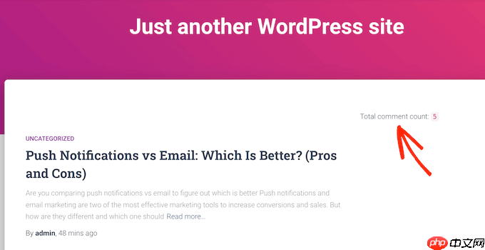 如何在 WordPress 中显示评论总数