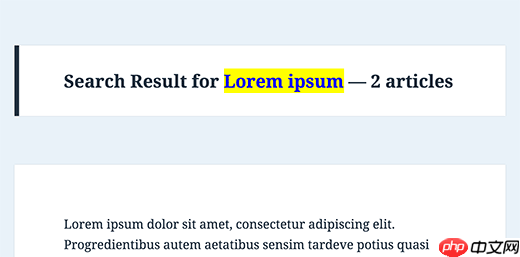 在 WordPress 中显示搜索词和结果计数