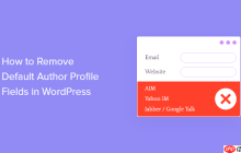 如何删除 WordPress 中的默认作者个人资料字段