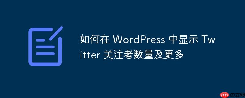 如何在 wordpress 中显示 twitter 关注者数量及更多
