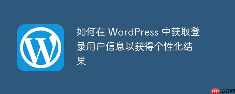 如何在 wordpress 中获取登录用户信息以获得个性化结果