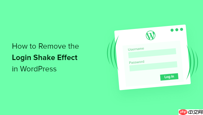 如何消除 WordPress 中的登录震动效果（已更新）
