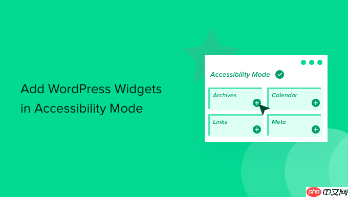 如何在辅助模式下添加 WordPress 小部件