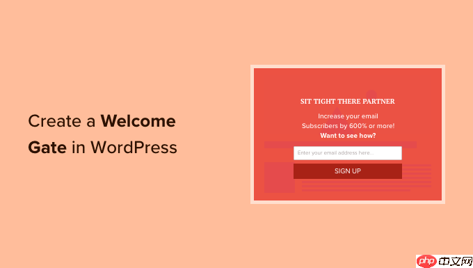 如何在 WordPress 中创建欢迎入口