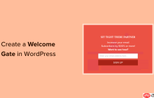 如何在 WordPress 中创建欢迎入口
