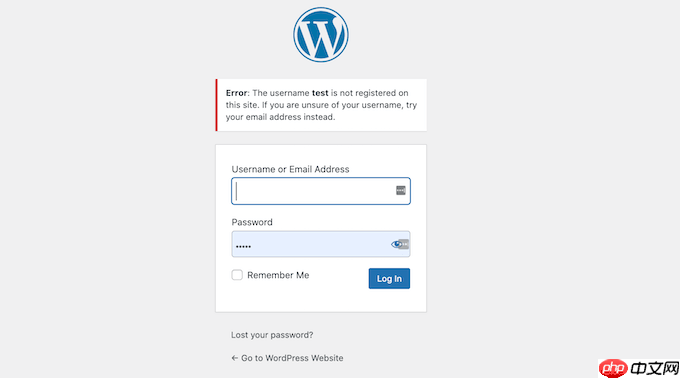 如何禁用 WordPress 登录错误消息中的登录提示