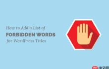 如何为 WordPress 标题创建禁用词列表