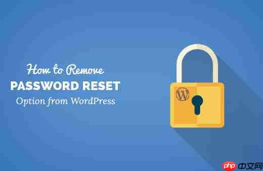 如何从 WordPress 中删除密码重置/更改选项