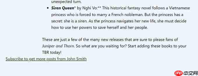 如何允许用户在 WordPress 中订阅作者