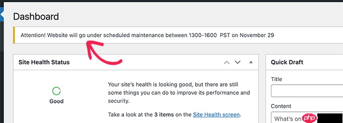 如何在 WordPress 中添加自定义管理通知