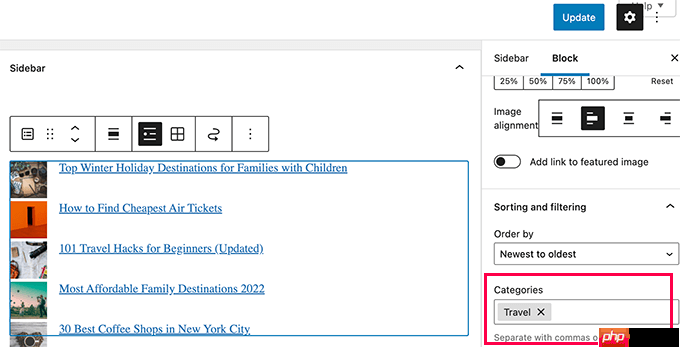 如何在 WordPress 中显示特定类别的最新帖子