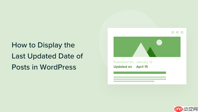 如何在 WordPress 中显示帖子的最后更新日期