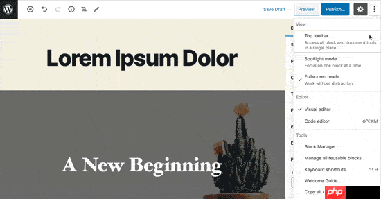 如何在 WordPress 中禁用全屏编辑器