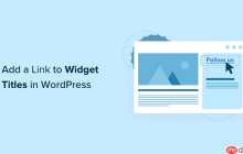 如何在 WordPress 中添加小部件标题的链接
