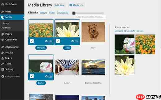 如何在 WordPress 中为媒体库添加网格视图