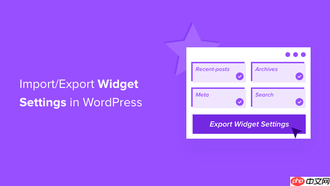 如何在 WordPress 中导入/导出小部件设置