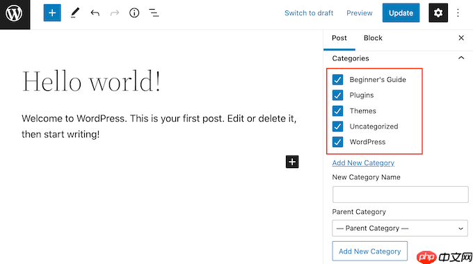 如何在 WordPress 中为每个帖子强制执行一个类别