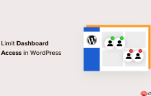 如何限制 WordPress 中的仪表板访问