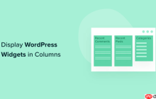 如何在列中显示 WordPress 小部件