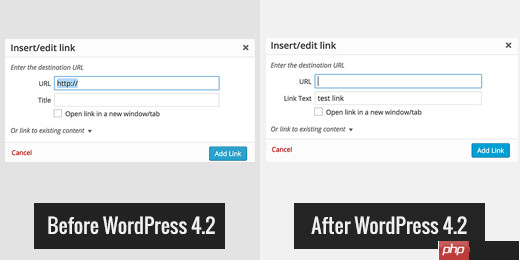 如何恢复 WordPress 4.2 中丢失的链接标题字段