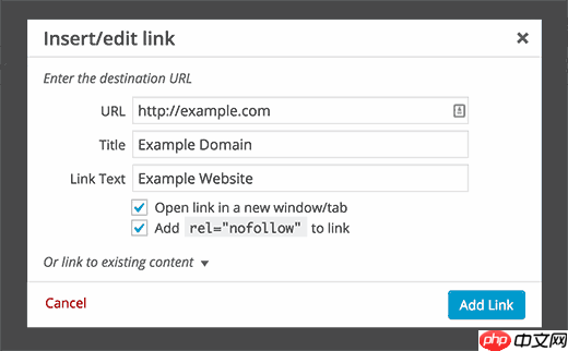 如何在 WordPress 中取消关注所有外部链接