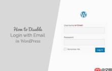 如何禁用 WordPress 中使用电子邮件地址登录功能