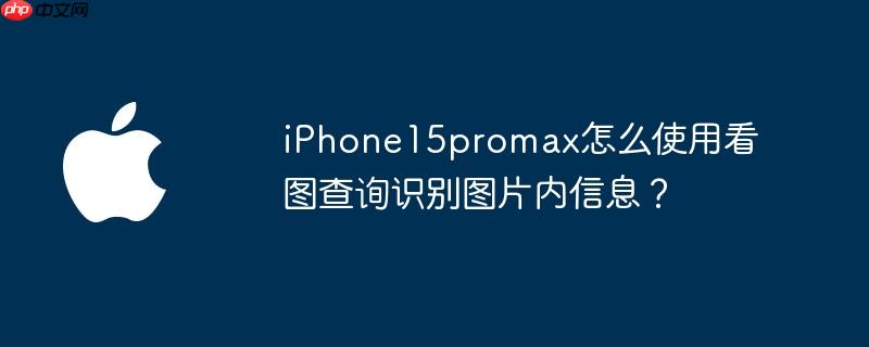 iphone15promax怎么使用看图查询识别图片内信息？