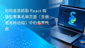如何高效抓取 React 构建的赛事名单页面（含嵌套表格结构）中的参赛数据

