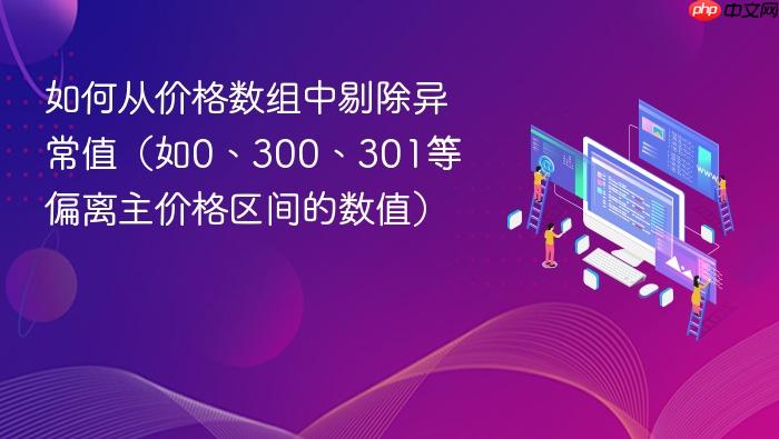 如何从价格数组中剔除异常值(如0、300、301等偏离主价格区间的数值)