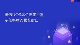 统信UOS怎么设置不显示任务栏的预览窗口