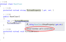 C#中在构造函数中访问虚成员有什么问题？