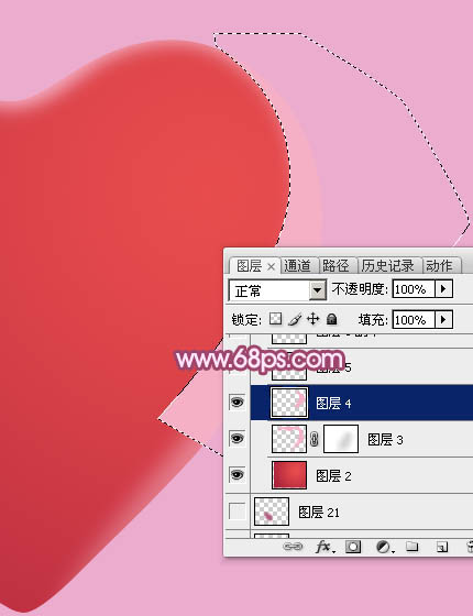 photoshop设计制作一个漂亮的红色水晶立体心形教程