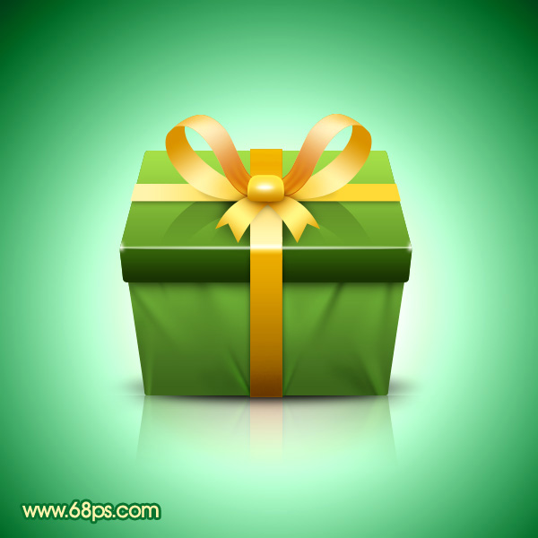Photoshop 制作一个漂亮的绿色礼品盒
