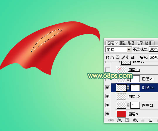 Photoshop设计制作漂亮的妇女节红色飘带字