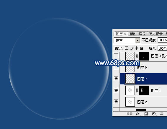 Photoshop快速制作多层次的白色透明泡泡