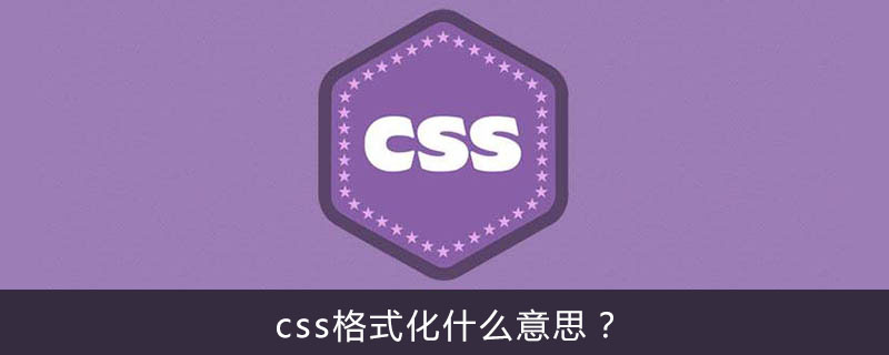 Css格式化什么意思 Html中文网