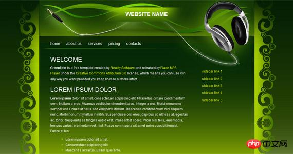 greenfest-xhtml-css-template