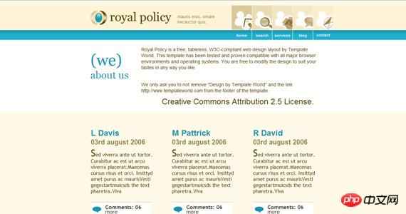 royal-policy-xhtml-css-template